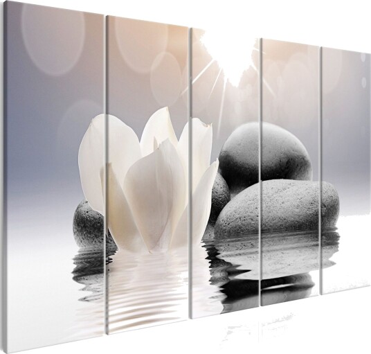 Bilde Pebbles In Water 5 Parts Narrow 225x90 Artgeist sp. z o. o.