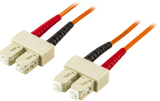 Deltaco 10m SC-SC Duplex Multimode Fiberoptisk Kabel 50/125 µm Oransje Deltaco 10m SC-SC Duplex Multimode Fiberoptisk Kabel 50/125 µm Oransje