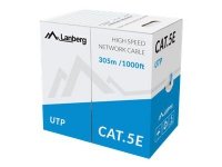 Lanberg - Samlet kabel - 305 m - UTP - CAT 5e - solid - blå, RAL 5012 Lanberg - Samlet kabel - 305 m - UTP - CAT 5e - solid - blå, RAL 5012