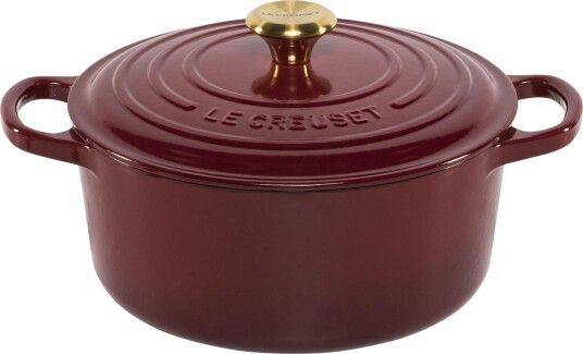 Le Creuset Signature Rund Gryte 22 cm R??d Le Creuset Signature Rund Gryte 22 cm R??d