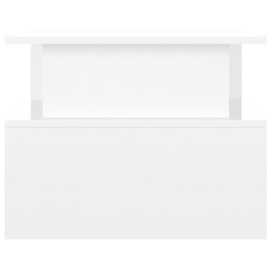 vidaXL Salongbord høyglans hvit 90x55x42,5 cm konstruert tre