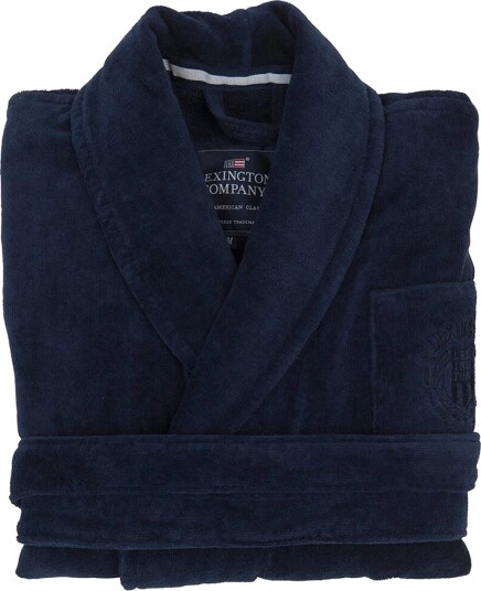 Lexington Hotel Velour morgenkåpe XL Dress Blue