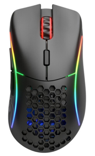 Glorious Model D Wireless Gamingmus 19000 DPI med RGB - Høyrehendt Svart