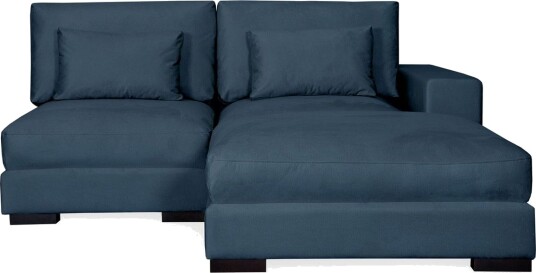 Dubai divansofa høyre fløyel ekstra dyp Blå Dubai divansofa høyre fløyel ekstra dyp Blå