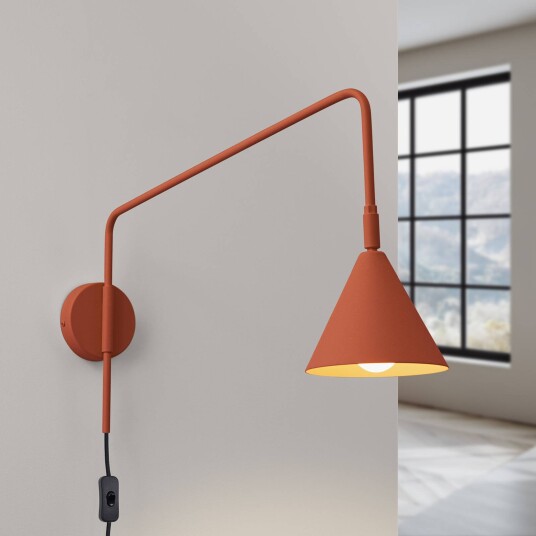 Vegglampe LYS SOLLUX LIGHTING Brun / rust Stue / spisestue Metall Skandinavisk Vegg rund