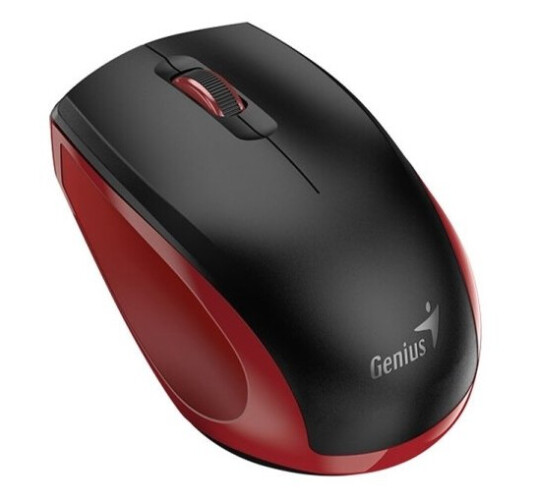Genius Nx-8006S, Ambidekstriøs, Blueeye, Rf Kabel-Fri, 1200 Dpi, Sort, Rød