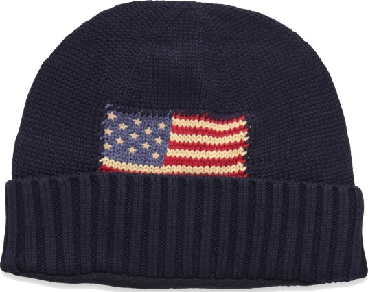 Ralph Lauren Kids Combed Cotton Flag Hat - Navy - L/XL