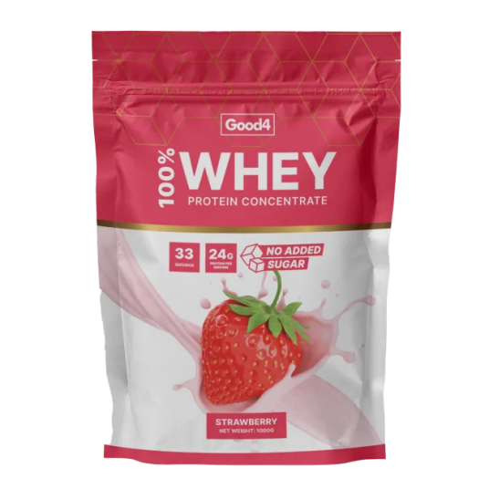 Good4Nutrition 100% Whey Protein 1kg - Jordbær