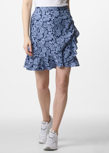 Seaside Sankt Claud Short Skirt W Daisey Flower Blue 48 Kjoler Og Skjørt
