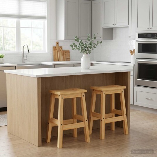 vidaXL Barstol 2 stk. Honningvoks 44 x 30 x 63 cm Massiv furu