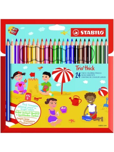 STABILO Trio Thick 24 fargeblyanter i klare farger