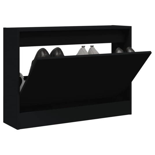 Skoskap svart 80x21x57 cm konstruert tre 8721012381476