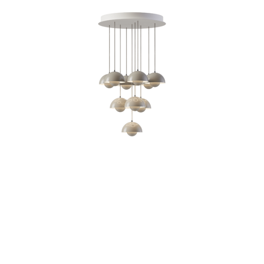 &Tradition Flowerpot VP10 Lysekrone 10 Stk Beige Grå &Tradition Flowerpot VP10 Lysekrone 10 Stk Beige Grå