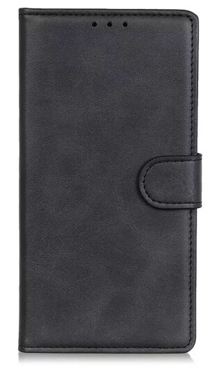 INCOVER Samsung Galaxy A12 Blankt PU Skinndeksel m. Lommebok - Sort