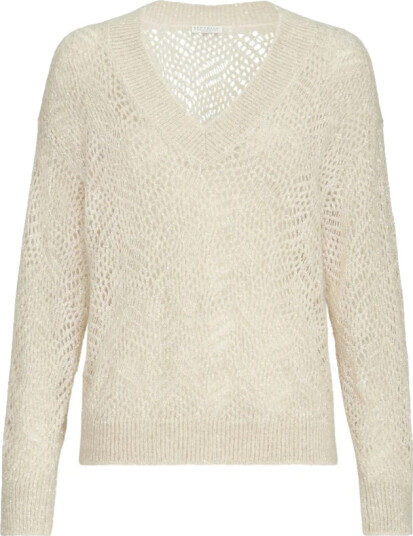 Brunello Cucinelli Dame Strikkevarer Beige L,