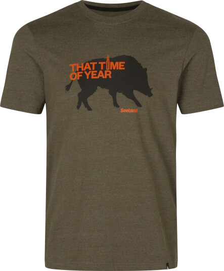 Seeland Men's That Time T-Shirt Pine Green Melange L Seeland Men's That Time T-Shirt Pine Green Melange L