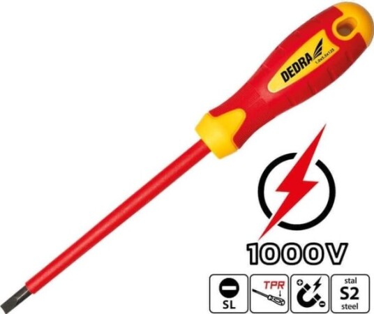 Dedra Insulated Slot Screwdriver 4X100mm