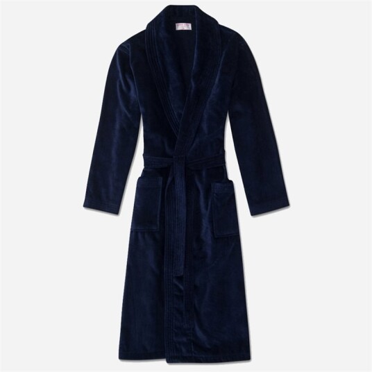 Derek Rose Triton Men'S Robe Navy