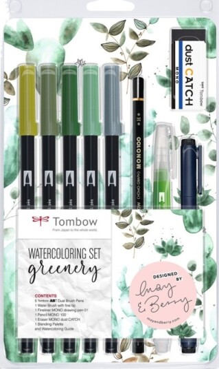 Tombow Watercoloring set Greenery Tombow Watercoloring set Greenery