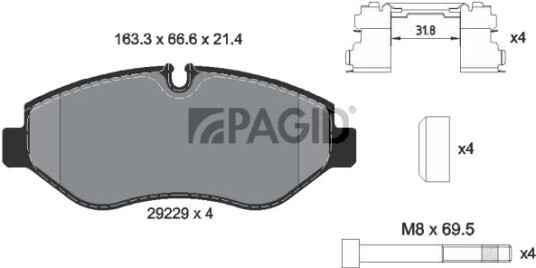 Bremseklosser PAGID C6023N