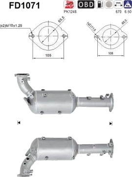Partikkelfilter AS FD1071 Partikkelfilter AS FD1071