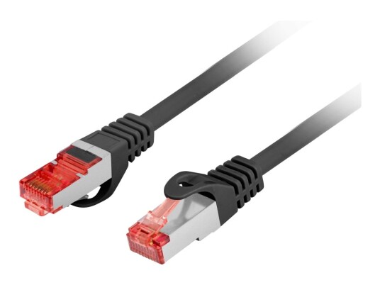 Lanberg Koblingskabel Rj-45 Hann Til Rj-45 Hann 50 Cm 5.7 Mm Ftp Cat 6 Uten Hindringer Formstøpt Svart Antall Per Pakke: 20