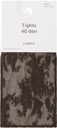 Lindex Tights In Lace 40 Denier BROWN L