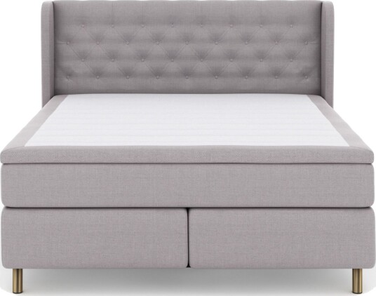 Select No 6 Komplett Sengepakke 210x210 F/M Lateks/Memory Lysegrå/Kopperben