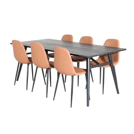 Venture Home Spisegruppe Venture Home Salt med 6 Pobbie Stoler Lær GR19610