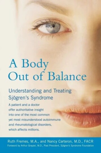 Body Out Of Balance Av Ruth Fremes, Nancy Carterton