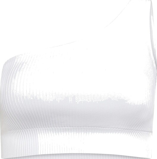 aim´n Ribbed Seamless One Shoulder Bra WHITE M
