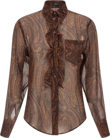 Etro, Dame, Bluser & Skjorter, Brun, M,