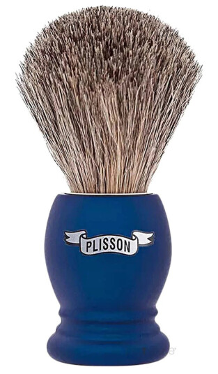 Plisson Shaving Brush, Russian Grey Badger & Night BlueSize 12