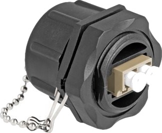 Delock - Nettverkkontakt - Lc Multimodus (Hunn) Til Lc Multimodus (Hunn) - Fiberoptisk - Dupleks - Ip68 - Svart, Beige