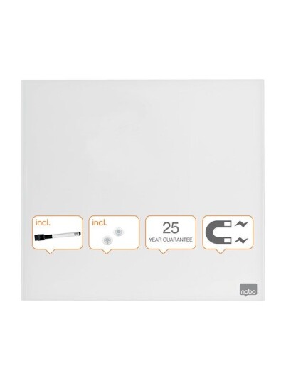 Nobo Glasstavle Diamond 30x30cm Kv. Hvit Nobo Glasstavle Diamond 30x30cm Kv. Hvit
