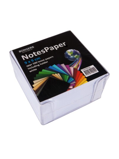 Büngers Notatboks m/ 500 ark 9x9cm hvit 10 stk