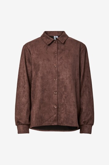 Pieces Skjorte pcObina LS Shirt D2d Brun