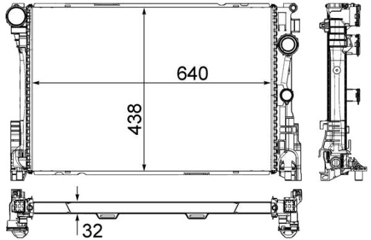 Radiator, motorkjøling MAHLE CR 83 000P