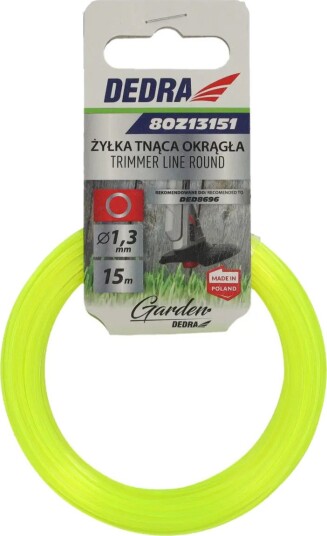 Trimmertråd Dedra 80Z13151 rund 1,3 mm x 15 m