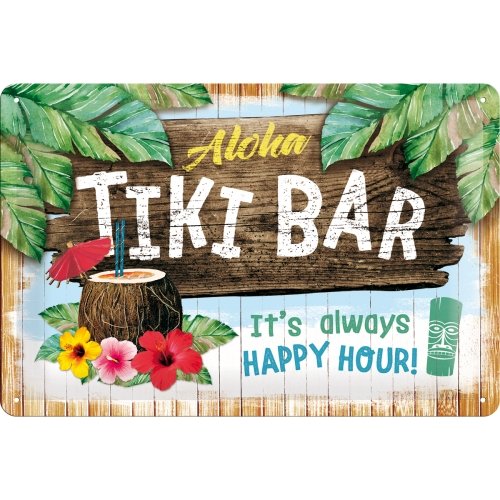 Barskilt Tiki Bar 20x30 cm Barskilt Tiki Bar 20x30 cm