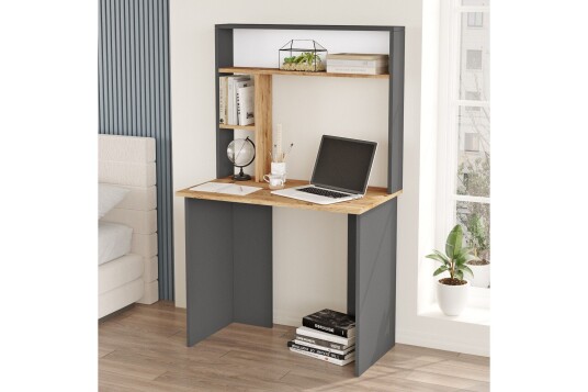 Kaiji Skrivebord 90x51,6 cm Mørkeblå/Svart Hanah Home