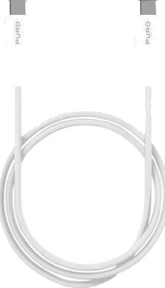 Puro Plain USB C USB C 2A kabel 1m hvit CUSBCUSBCWHI