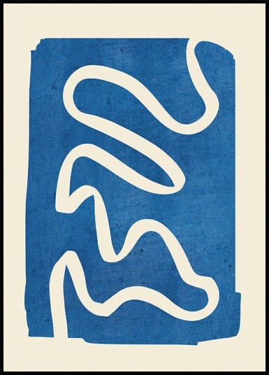 Geometric Abstract Minimal Blue Poster Plakat / 40x50cm Geometric Abstract Minimal Blue Poster Plakat / 40x50cm