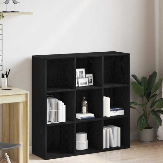 vidaXL Bokskap svart eik 98x29x97,5 cm konstruert tre