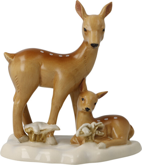 Goebel Winter forest Deer in the Snow 12,5x14 cm