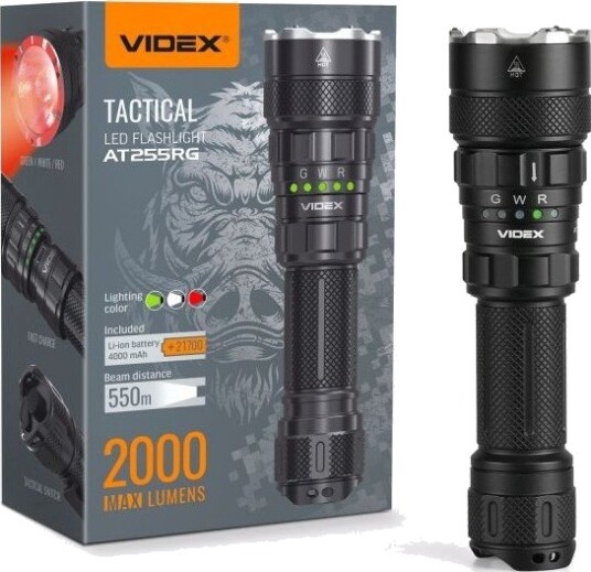 Videx Taktisk LED-lykt - 5000K - Kulør : Nøytral Videx Taktisk LED-lykt - 5000K - Kulør : Nøytral
