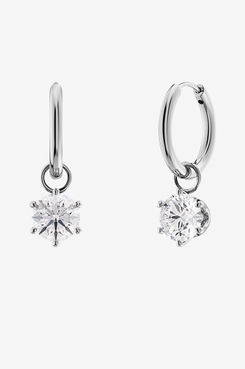 Edblad   Øreringer Crown Hoops Steel   Sølv