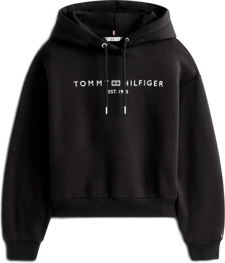 Tommy Hilfiger Corp Logo Mdrn Hoodie   Black   XS