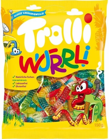 Trolli Wurrli Vingummi Marker med Fruktsmak 150g