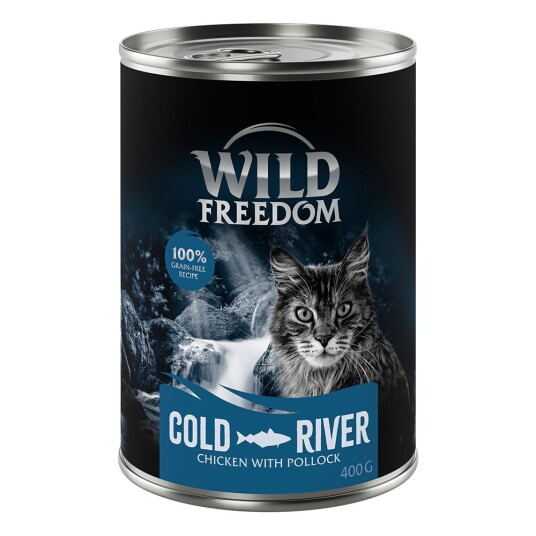 5 + 1 Gratis! 6 X 400 G Wild Freedom Kornfri Oppskrift Cold River Laks & Kylling